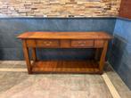 Teak Houten Sidetable - 160cm breed, Huis en Inrichting, Tafels | Sidetables, Ophalen, Gebruikt, Eikenhout, 150 tot 200 cm