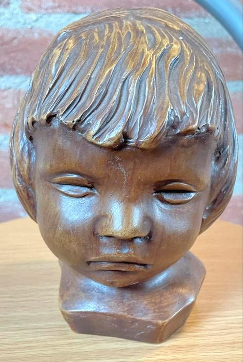 Gebroeders van Paridon - Kinderkopje - V.V. 241, Antiek en Kunst, Kunst | Beelden en Houtsnijwerken, Ophalen of Verzenden