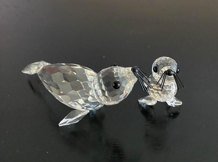 Swarovski zeehond met jong, Verzamelen, Swarovski, Zo goed als nieuw, Ophalen of Verzenden