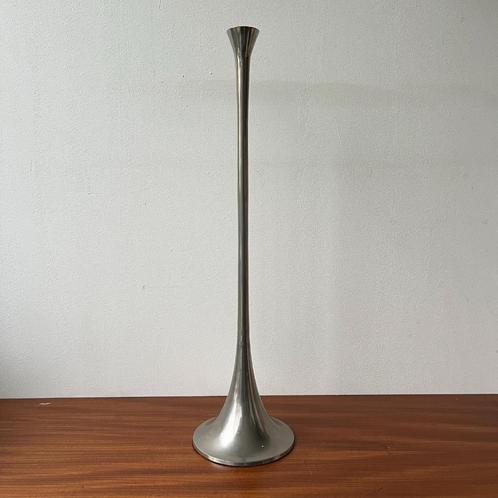 Vintage grote mat nikkel design kandelaar Fink Living, Huis en Inrichting, Woonaccessoires | Kandelaars en Kaarsen, Gebruikt, Kandelaar