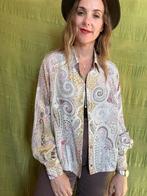 Vintage blouse, maat 38/40 - M/L - patroon - 90's, Maat 38/40 (M), Delmod, Ophalen of Verzenden, Gedragen