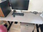 3 bureaus en ladekast, Huis en Inrichting, Bureaus, Ophalen, In hoogte verstelbaar