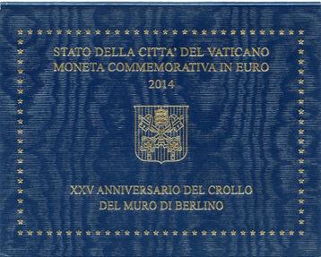 2 Euro Vaticaan 2014 - Berlijnse Muur - BU Blister beschikbaar voor biedingen