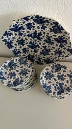 Societie Beatrix ceramiek blauw gebakschotel, Antiek en Kunst, Ophalen