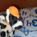 Koe knuffel met oranje pet en sjaal Holland Hup 23 cm, Kinderen en Baby's, Speelgoed | Knuffels en Pluche, Koe, Ophalen of Verzenden