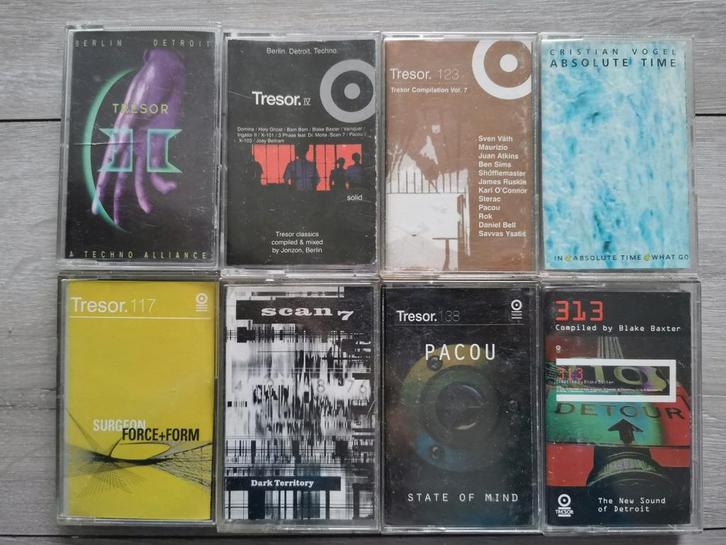 Tresor tapes cassettes Techno Minimal Thunderdome trade, Cd's en Dvd's, Cassettebandjes, Gebruikt, Ophalen of Verzenden