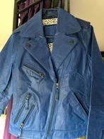 Gaaf blauw nep leren jack, maat L, Ophalen of Verzenden, Gedragen, Maat 38/40 (M), Blauw