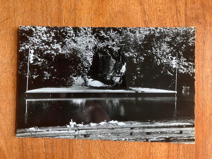 Vollenhove. Ruïne met Slotgracht., Verzamelen, Ansichtkaarten | Nederland, Ongelopen, Overijssel, 1960 tot 1980, Ophalen of Verzenden