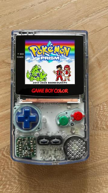 Gameboy Color met IPS display en EverDrive cartridge beschikbaar voor biedingen