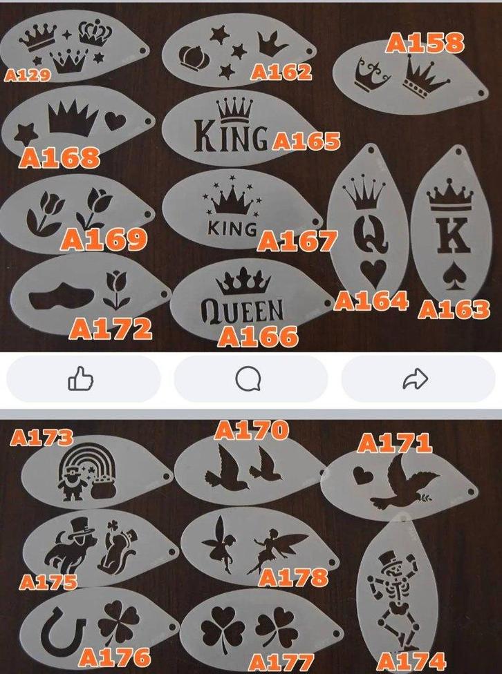 schminksjabloon 1,29 pst king queen klomp tulp duif geluk, Hobby en Vrije tijd, Feestartikelen, Nieuw, Schmink, Overige, Ophalen of Verzenden