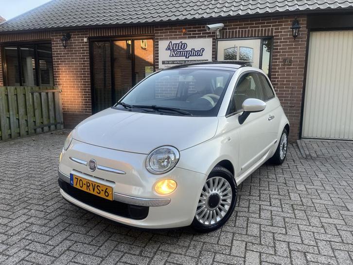 Fiat 500 0.9 TwinAir Lounge Panodak Nieuwe A.P.K. (bj 2011), Auto's, Fiat, Bedrijf, Te koop, ABS, Airbags, Airconditioning, Alarm