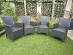 4 stoelen antraciet, Ophalen, Zo goed als nieuw
