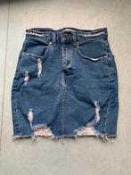 Pull & Bear spijkerrok met scheuren, Nieuw, Boven de knie, Verzenden, Blauw