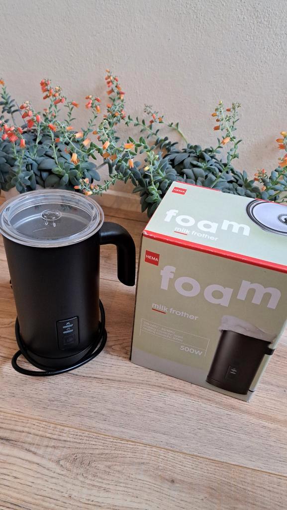 Hema Foam Melkopschuimer - Nieuwstaat!, Witgoed en Apparatuur, Melkopschuimers, Zo goed als nieuw, Elektrische melkopschuimer