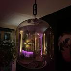 Prachtige Amber Glas XXL Hanglamp, Huis en Inrichting, Lampen | Hanglampen, Ophalen, Zo goed als nieuw, Glas, 50 tot 75 cm