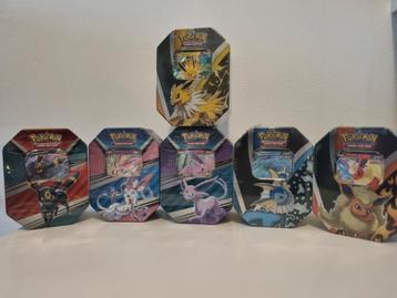 6 eevee pokemon tins sealed  beschikbaar voor biedingen