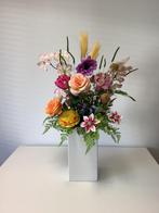 Leuk vrolijk (pluk) boeket in stenen pot 80 hoog, Ophalen, Zo goed als nieuw