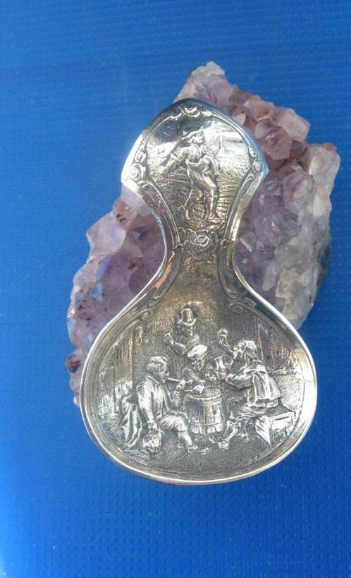 Decoratief zilveren duimpje met Frans Hals voorstelling., Antiek en Kunst, Antiek | Goud en Zilver, Zilver, Verzenden