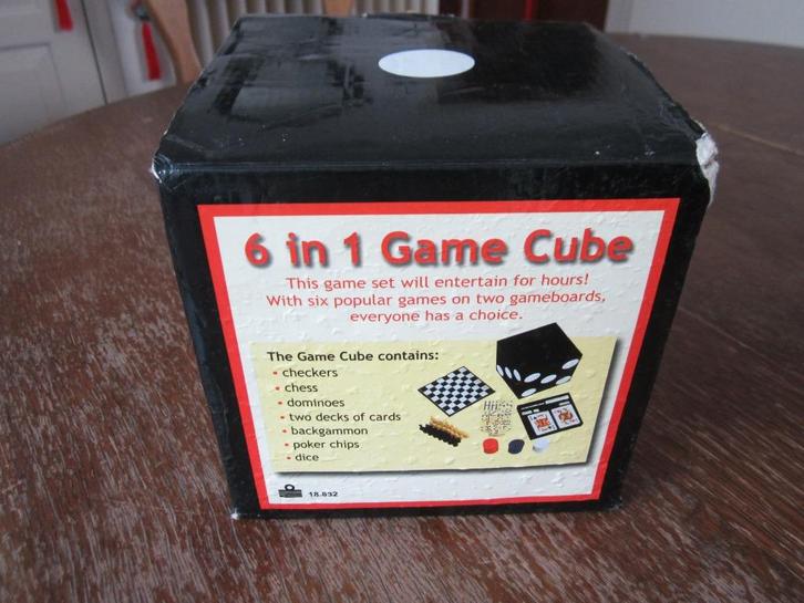 6 in 1 Game Cube / 6 – In – 1 Spelkubus, Hobby en Vrije tijd, Gezelschapsspellen | Overige, Zo goed als nieuw, Ophalen of Verzenden