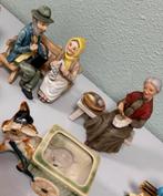 6x antieke boerderij en hummel beeldjes antiek beeld lot, Verzamelen, Ophalen of Verzenden, Zo goed als nieuw, Mens