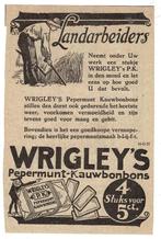 2 Originele Advertenties WRIGLEY KAUWGOM PEPERMUNT, Verzamelen, Verzenden, Zo goed als nieuw, Overige typen
