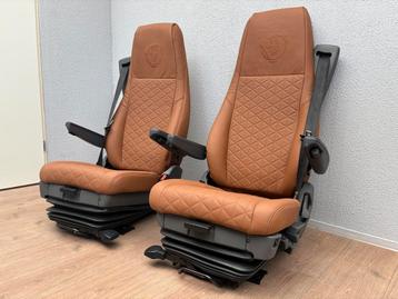 Scania r serie stoelen cognac leer lucht geveerde  beschikbaar voor biedingen
