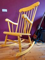 Gele spijlen schommelstoel met hoge rug, Gebruikt, Ophalen