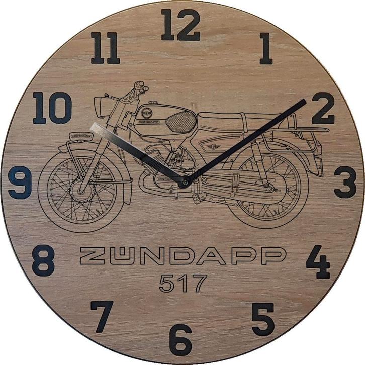 Themaklok met een Zundapp 517 brommer als thema, Huis en Inrichting, Woonaccessoires | Klokken, Nieuw, Wandklok, Ophalen of Verzenden