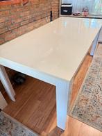 Witte eettafel – 180x90 cm, Ophalen, 50 tot 100 cm, Zo goed als nieuw, 150 tot 200 cm