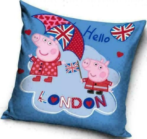 Peppa Pig Kussenhoesje - Peppa en George London, Kinderen en Baby's, Kinderkamer | Inrichting en Decoratie, Nieuw, Kleed of Kussen