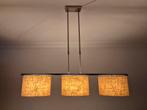 Lamp voor boven eettafel met beige lampenkappen, Ophalen, Minder dan 50 cm