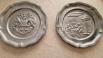 2 antieke tinnen wandborden, Antiek en Kunst, Antiek | Tin, Ophalen of Verzenden