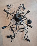 Zwarte metalen plafondlamp 55x75 cm, Huis en Inrichting, Lampen | Plafondlampen, Ophalen, Zo goed als nieuw, Metaal