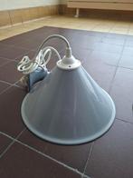 vintage metalen hanglamp grijs retro jaren 80 design, Ophalen of Verzenden, Zo goed als nieuw, Metaal, Minder dan 50 cm