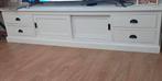 Tv-meubel wit hout - landelijk, Ophalen, 150 tot 200 cm, Zo goed als nieuw, Minder dan 100 cm