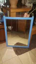 Mooie Blauwe Spiegel., Minder dan 100 cm, Gebruikt, Rechthoekig, Ophalen