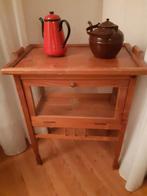 Theekastje, Ophalen, 50 tot 100 cm, Zo goed als nieuw, Grenenhout