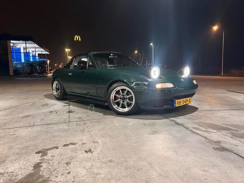 Mazda 1996 Groen, Auto's, Mazda, Particulier, MX-5, Benzine, Cabriolet, Handgeschakeld, Geïmporteerd, Groen, Zwart, Stof, Achterwielaandrijving