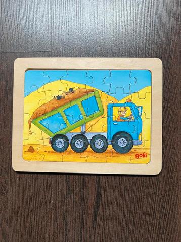 Houten Kiepwagen Puzzel voor Peuters (24 stukjes) beschikbaar voor biedingen