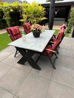 Tuinset met betonen blad, Tuin en Terras, Tuinsets en Loungesets, Ophalen, Zo goed als nieuw