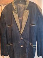 Trachten suède leren jas 58 Tiroler, Kleding | Heren, Kostuums en Colberts, Ophalen, Gedragen, Maat 56/58 (XL), Zwart