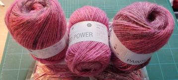 5 Bollen Rico Painted Power Berry Wol/Acryl beschikbaar voor biedingen