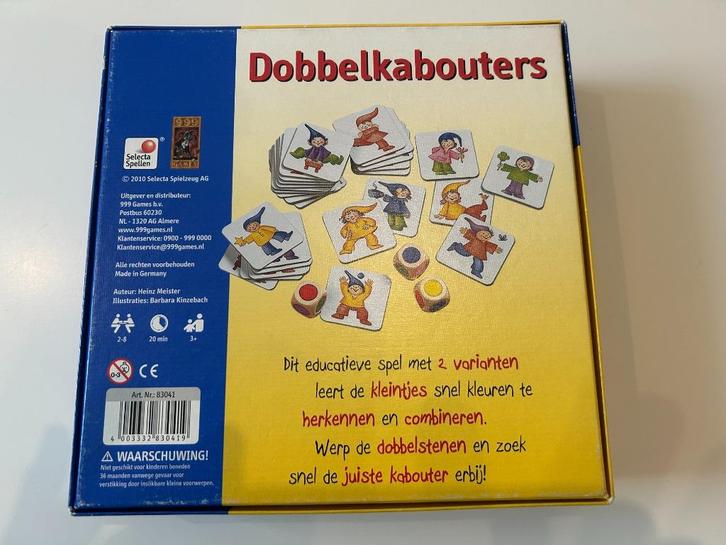 Kinderspellen :Dobbelkabouter.Dora.Rupsje Nooitgenoeg 25120, Hobby en Vrije tijd, Gezelschapsspellen | Bordspellen, Zo goed als nieuw