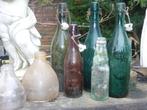 Antiek glas: bierfles fles wespenval vliegenval kogelfles, Antiek en Kunst, Ophalen