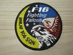 F-16 Fighting Falcon RNLAF 306 Squadron swirl patch geel 2, Verzamelen, Embleem of Badge, Nederland, Luchtmacht, Verzenden