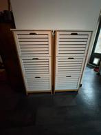 Smalle schoenenkasten - schoenenrek - halkast - wit / bruin, Huis en Inrichting, Kasten | Schoenenkasten, Ophalen, Zo goed als nieuw