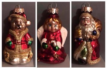 Nieuw in doos 16 x kerst ballen beer engel kerstman beschikbaar voor biedingen