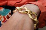 Unieke 18 Karaat Gouden Dames Schakelarmband, Sieraden, Tassen en Uiterlijk, Armbanden, Ophalen of Verzenden, Zo goed als nieuw