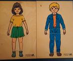 Educo aankleedpuzzels jongen en meisje, 3 lagen., Ophalen of Verzenden, Gebruikt