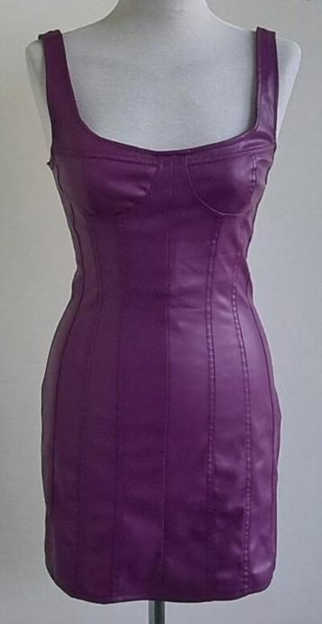 Bershka leather look paars jurkje mt. S beschikbaar voor biedingen